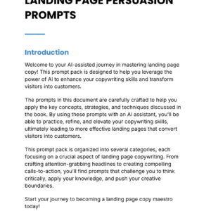 Landing Page Persuasion - Prompts cover
