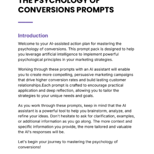 The Psychology of Conversions - Prompts cover