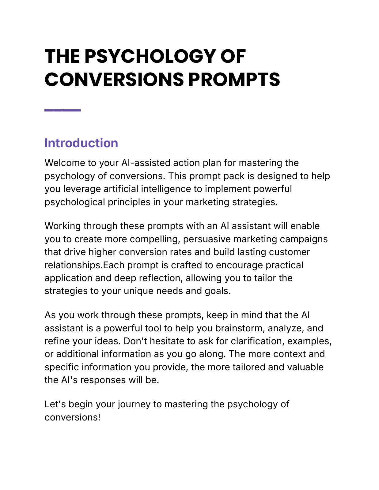 the psychology of conversions prompts cover The Psychology of Conversions - Prompts cover