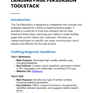 Landing Page Persuasion - Toolstack cover