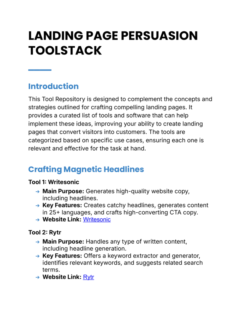 Landing Page Persuasion - Toolstack cover