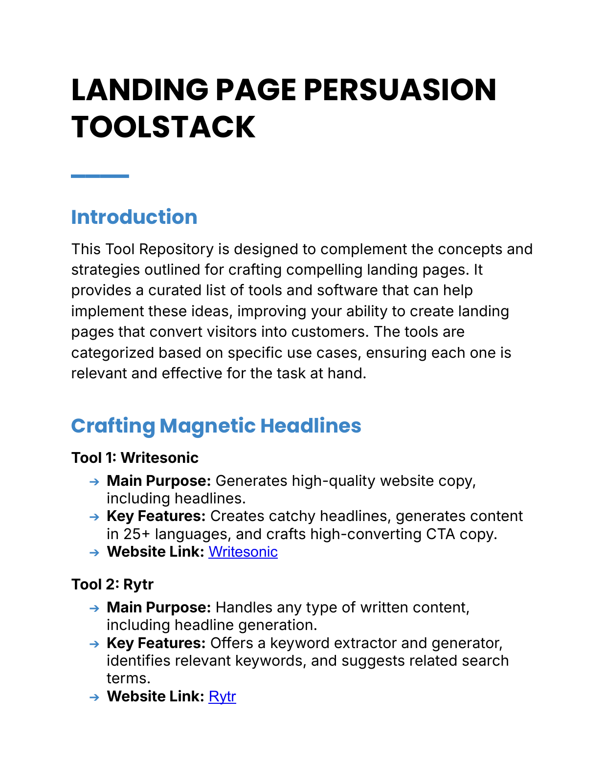 landing page persuasion toolstack cover Landing Page Persuasion - Toolstack cover