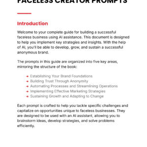 Faceless Creator - Prompts cover