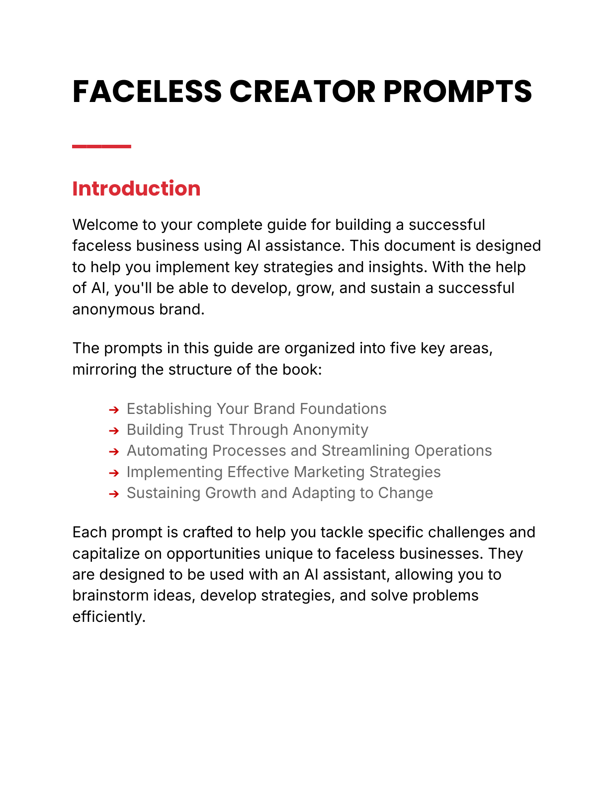 faceless creator prompts cover Faceless Creator - Prompts cover