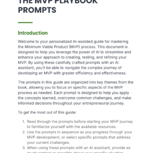 The MVP Playbook - Prompts cover